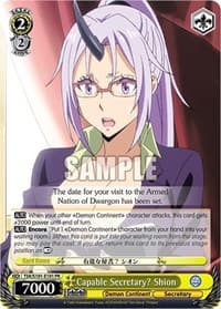 Capable Secretary? Shion - That Time I Got Reincarnated as a Slime Vol.3 - Weiss Schwarz card