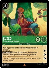Kuzco - Temperamental Emperor - The First Chapter - Disney Lorcana card