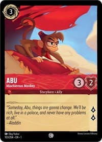 Abu - Mischievous Monkey - The First Chapter - Disney Lorcana card