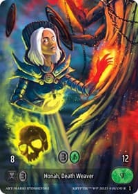 Honah, Death Weaver (Box Topper) - Wicked Prophecy [Wave 1] - Kryptik TCG card
