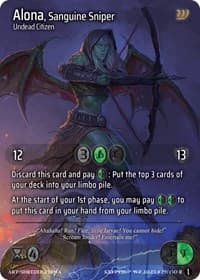 Alona, Sanguine Sniper - Wicked Prophecy [Wave 1] - Kryptik TCG card