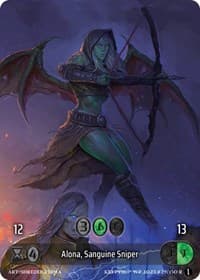 Alona, Sanguine Sniper (Box Topper) - Wicked Prophecy [Wave 1] - Kryptik TCG card