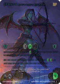 Alona, Sanguine Sniper (Green Kryptik Language) - Wicked Prophecy [Wave 1] - Kryptik TCG card