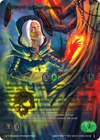 Honah, Death Weaver (Green Kryptik Language) - Wicked Prophecy [Wave 1] - Kryptik TCG card