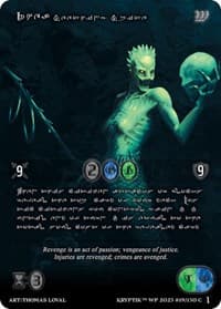 Rhea, Seething Spite (Silver Kryptik Language) - Wicked Prophecy [Wave 1] - Kryptik TCG card