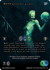 Rhea, Seething Spite (Gold Kryptik Language) - Wicked Prophecy [Wave 1] - Kryptik TCG card
