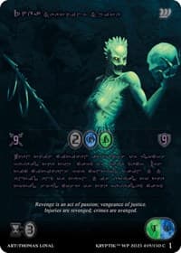 Rhea, Seething Spite (Purple Kryptik Language) - Wicked Prophecy [Wave 1] - Kryptik TCG card