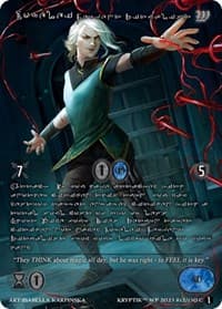 Lorelei, Fervent Ritualist (Silver Kryptik Language) - Wicked Prophecy [Wave 1] - Kryptik TCG card