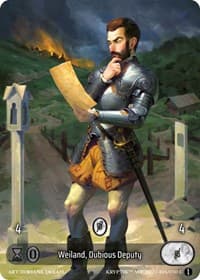 Weiland, Dubious Deputy (Box Topper) - Wicked Prophecy [Wave 1] - Kryptik TCG card