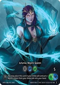 Juturna, Mystic Queen (Box Topper) - Wicked Prophecy [Wave 1] - Kryptik TCG card