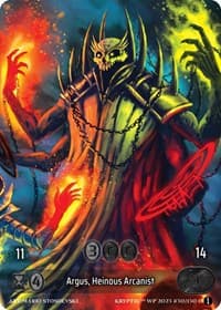 Argus, Heinous Arcanist (Box Topper) - Wicked Prophecy [Wave 1] - Kryptik TCG card