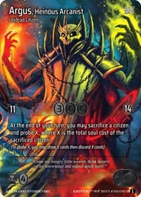 Argus, Heinous Arcanist - Wicked Prophecy [Wave 1] - Kryptik TCG card