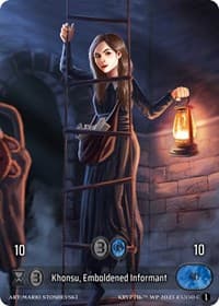 Khonsu, Emboldened Informant (Box Topper) - Wicked Prophecy [Wave 1] - Kryptik TCG card