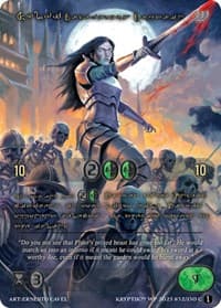 Sylvi, Cadaverous Captain (Gold Kryptik Language) - Wicked Prophecy [Wave 1] - Kryptik TCG card
