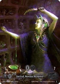 Gertrud, Noxious Alchemist (Box Topper) - Wicked Prophecy [Wave 1] - Kryptik TCG card