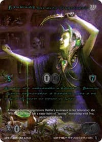 Gertrud, Noxious Alchemist (Green Kryptik Language) - Wicked Prophecy [Wave 1] - Kryptik TCG card