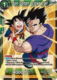 Son Goten, Close Call - Critical Blow - Dragon Ball Super: Masters card