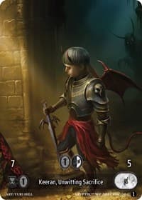 Keeran, Unwitting Sacrifice (Box Topper) - Wicked Prophecy [Wave 1] - Kryptik TCG card