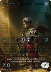 Keeran, Unwitting Sacrifice (Green Kryptik Language) - Wicked Prophecy [Wave 1] - Kryptik TCG card