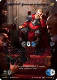 Orpheus, Paragon of Justice (Purple Kryptik Language) - Wicked Prophecy [Wave 1] - Kryptik TCG card