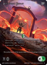 Invoke Fyre (Silver Kryptik Language) - Wicked Prophecy [Wave 1] - Kryptik TCG card