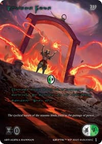Invoke Fyre (Green Kryptik Language) - Wicked Prophecy [Wave 1] - Kryptik TCG card