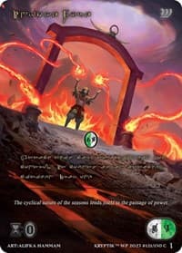 Invoke Fyre (Gold Kryptik Language) - Wicked Prophecy [Wave 1] - Kryptik TCG card