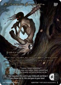 Unheeded Warning (Gold Kryptik Language) - Wicked Prophecy [Wave 1] - Kryptik TCG card