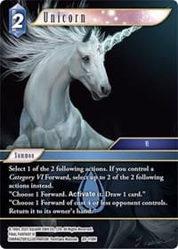 Unicorn - Dawn of Heroes - Final Fantasy TCG card