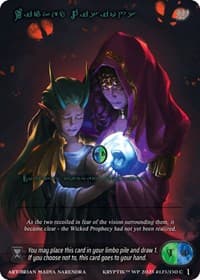Wicked Visions (Green Kryptik Language) - Wicked Prophecy [Wave 1] - Kryptik TCG card