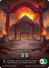 Smoldering Embers (Box Topper) - Wicked Prophecy [Wave 1] - Kryptik TCG card