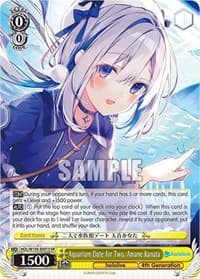 Aquarium Date for Two, Amane Kanata (SR) - hololive production Vol.2 - Weiss Schwarz card