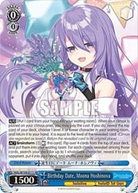 Birthday Date, Moona Hoshinova - hololive production Vol.2 - Weiss Schwarz card