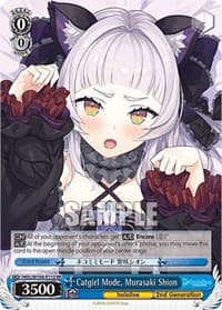 Catgirl Mode, Murasaki Shion - hololive production Vol.2 - Weiss Schwarz card