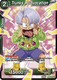 Trunks, Provocation - Critical Blow - Dragon Ball Super: Masters card