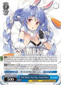 Wild Rabbit's Rest Day, Usada Pekora - hololive production Vol.2 - Weiss Schwarz card