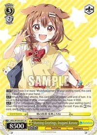 Morning Greetings, Inugami Korone - hololive production Vol.2 - Weiss Schwarz card