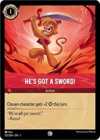 He's Got A Sword! - The First Chapter - Disney Lorcana card