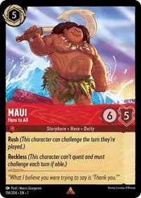 Maui - Hero to All - The First Chapter - Disney Lorcana card