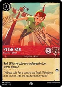 Peter Pan - Fearless Fighter - The First Chapter - Disney Lorcana card