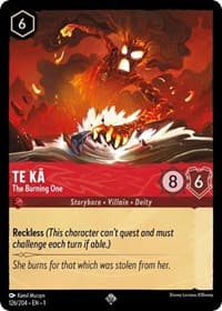 Te Ka - The Burning One - The First Chapter - Disney Lorcana card
