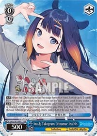 Ina & Takogram, Ninomae Ina'nis - hololive production Vol.2 - Weiss Schwarz card