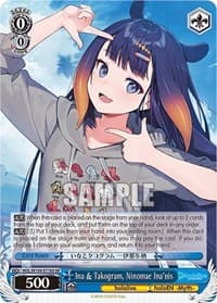 Ina & Takogram, Ninomae Ina'nis (SR) - hololive production Vol.2 - Weiss Schwarz card