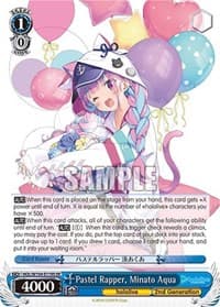 Pastel Rapper, Minato Aqua (SR) - hololive production Vol.2 - Weiss Schwarz card