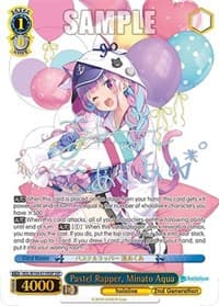 Pastel Rapper, Minato Aqua (SSP) - hololive production Vol.2 - Weiss Schwarz card
