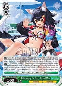 Relaxing by the Pool, Ookami Mio (SR) - hololive production Vol.2 - Weiss Schwarz card
