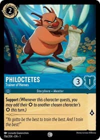 Philoctetes - Trainer of Heroes - The First Chapter - Disney Lorcana card