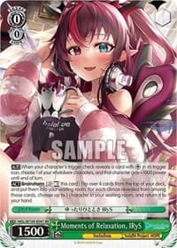 Moments of Relaxation, IRyS - hololive production Vol.2 - Weiss Schwarz card