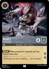 Beast - Hardheaded - The First Chapter - Disney Lorcana card