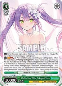Clad in Pure White, Tokoyami Towa - hololive production Vol.2 - Weiss Schwarz card